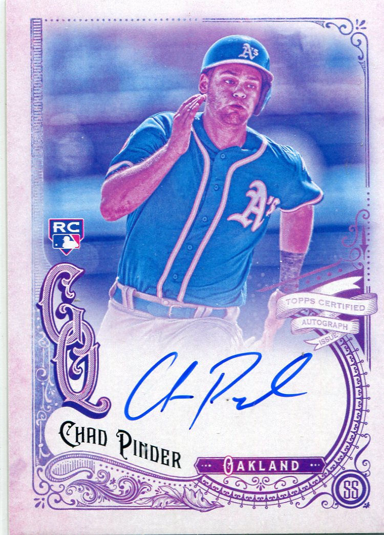 2017 Topps Gypsy Queen Autographs Missing Blackplate #GQACP Chad Pinder