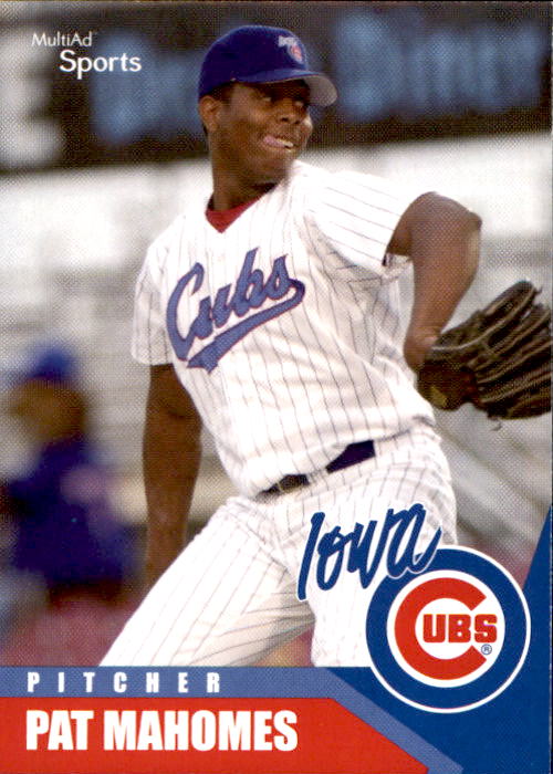 2002 Iowa Cubs Multi-Ad #16 Pat Mahomes Lindale Texas TX Baseball Card ...