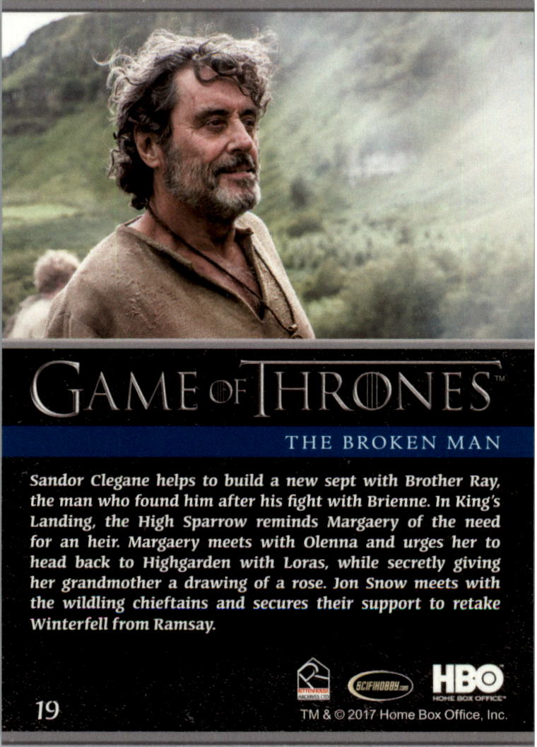 2017 Rittenhouse Game of Thrones Season Six #19 The Broken Man back image