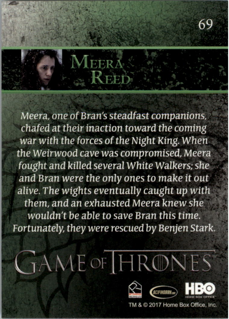 2017 Rittenhouse Game of Thrones Season Six #69 Meera Reed back image