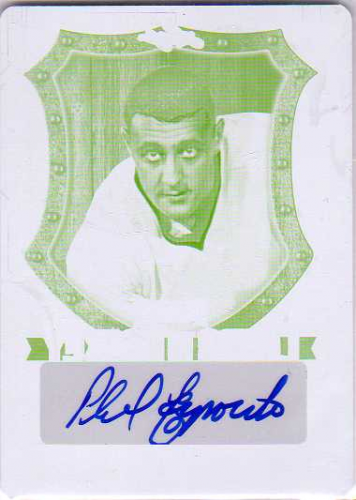 2016-17 Leaf Metal Lords of Hockey Printing Plates Yellow #LHPE1 Phil Esposito