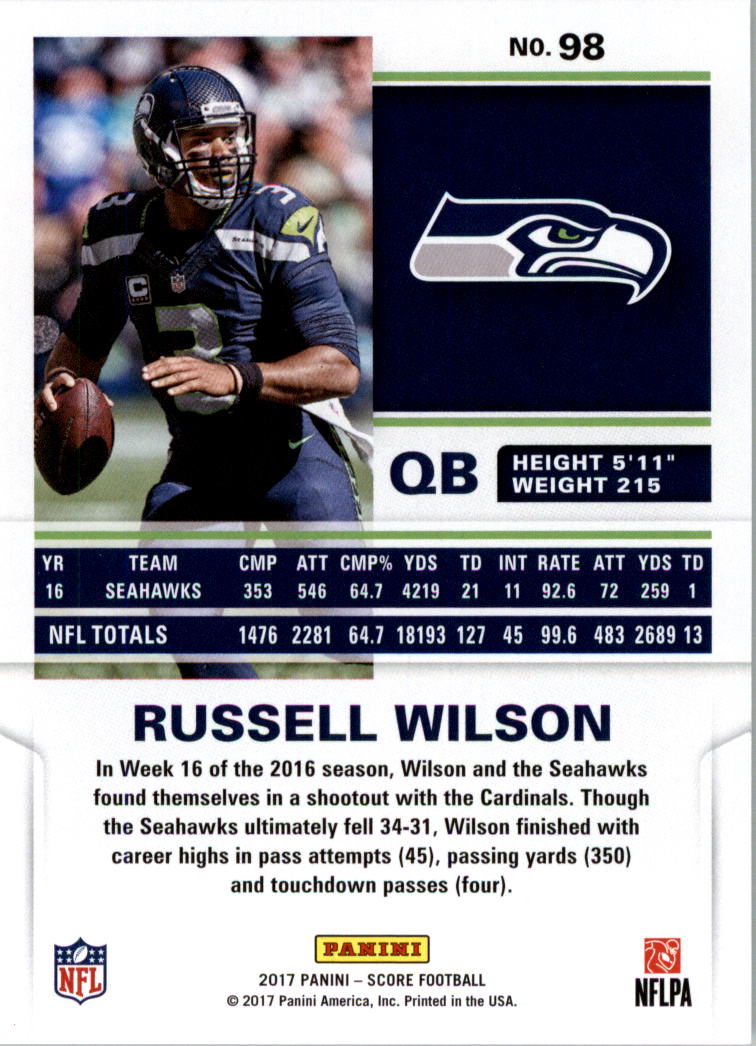 2017 Score Football Card Pick (Base) 1-253