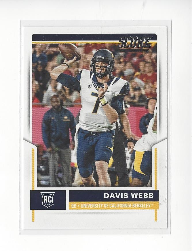 2017 Score #431 Davis Webb RC