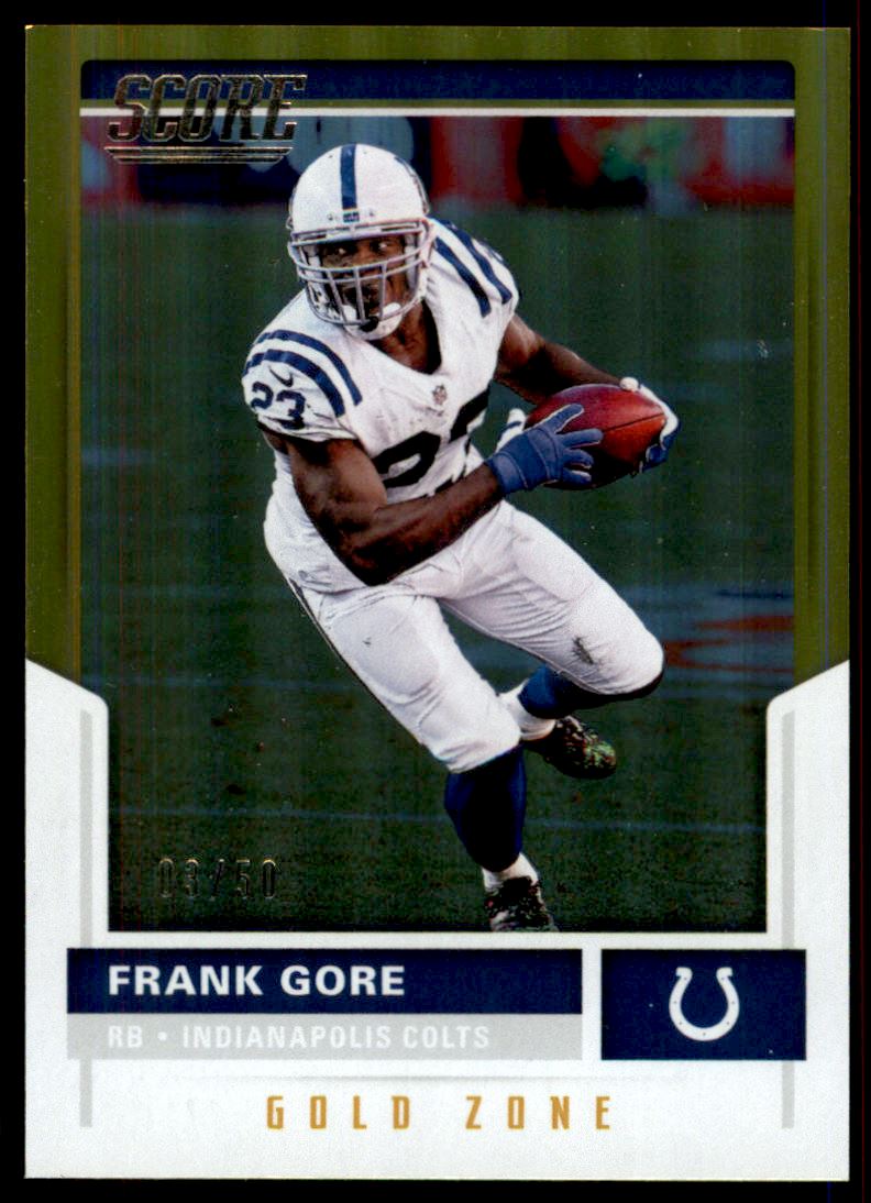 2017 Score Gold Zone #174 Frank Gore
