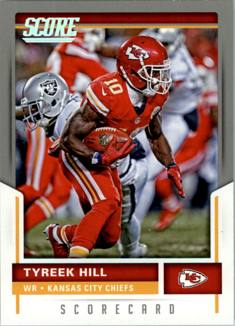 2017 Score Color Rush #15 Tyreek Hill - NM-MT - Brent's Sports