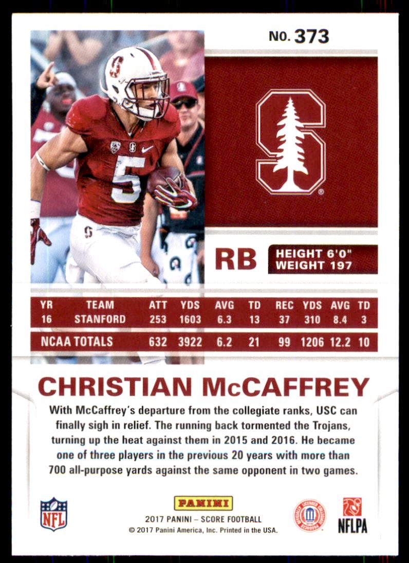 2017 Score Scorecard #373 Christian McCaffrey - NM-MT