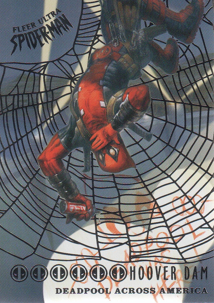 2017 Fleer Ultra Spider-Man Deadpool Across America Silver Foil #DA5 Hoover Dam