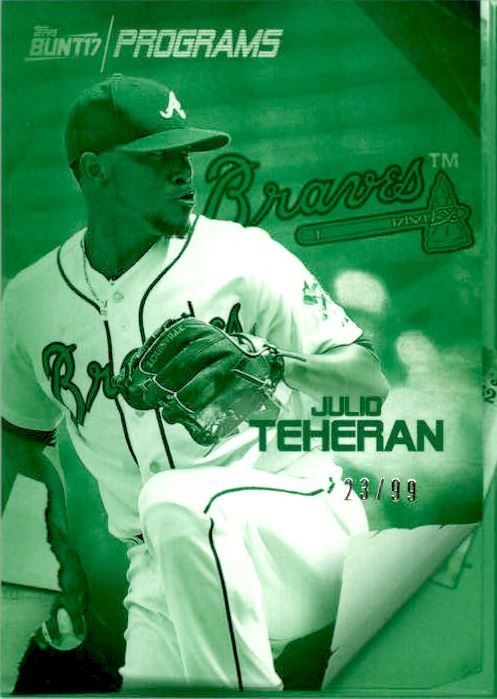 2017 Topps Bunt Programs Green #PRJT Julio Teheran