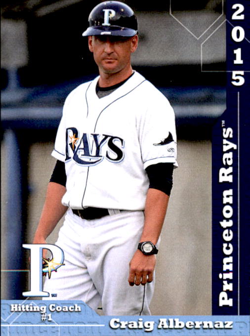 2015 Princeton Rays Grandstand #1 Craig Albernaz Hitting Coach Baseball ...