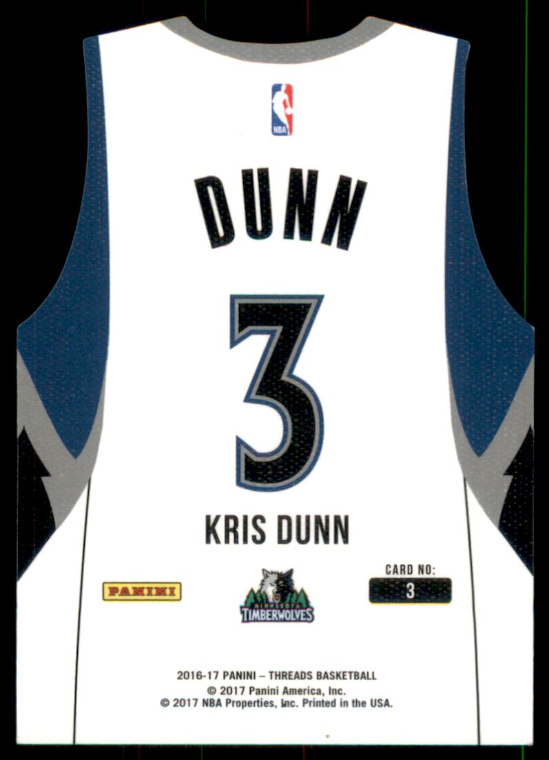 2016-17 Panini Threads Team Threads Rookie Die Cuts #3 Kris Dunn