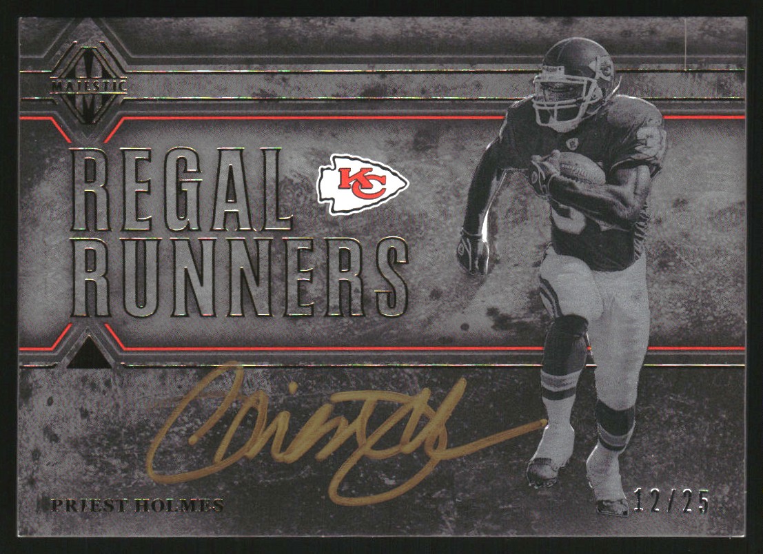 2017 Panini Majestic Regal Runners Autographs Gold #12 Priest Holmes/25