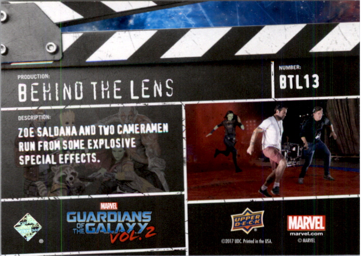 2017 Upper Deck Guardians of the Galaxy Vol. 2 Behind-the-Lens #BTL13 Behind the Lens back image