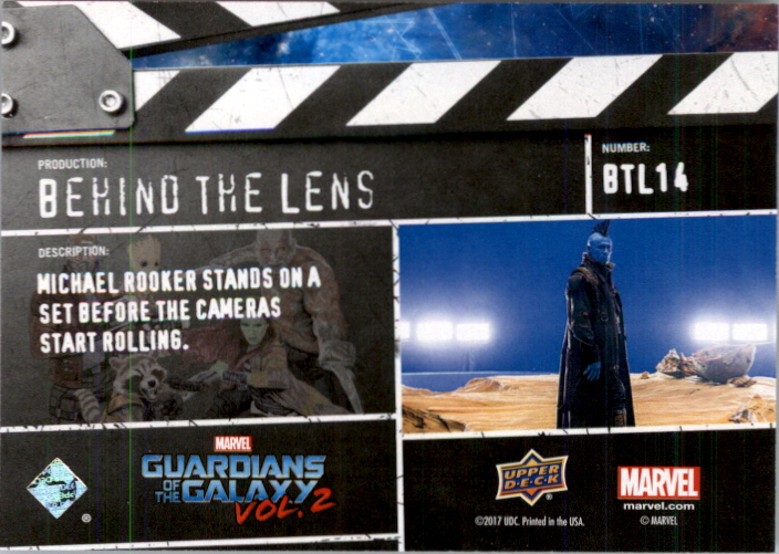 2017 Upper Deck Guardians of the Galaxy Vol. 2 Behind-the-Lens #BTL14 Behind the Lens back image