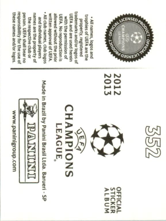 2012-13 Panini UEFA Champions League Stickers #352 Nicklas Bendtner back image