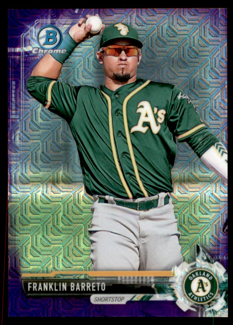 2017 Bowman Chrome Mega Box Prospects Purple Refractors #BCP115 Franklin Barreto