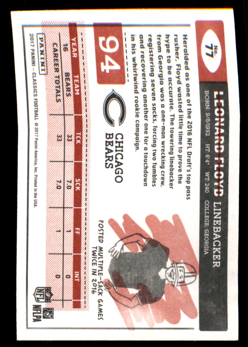 2017 Classics Red Back #77 Leonard Floyd back image