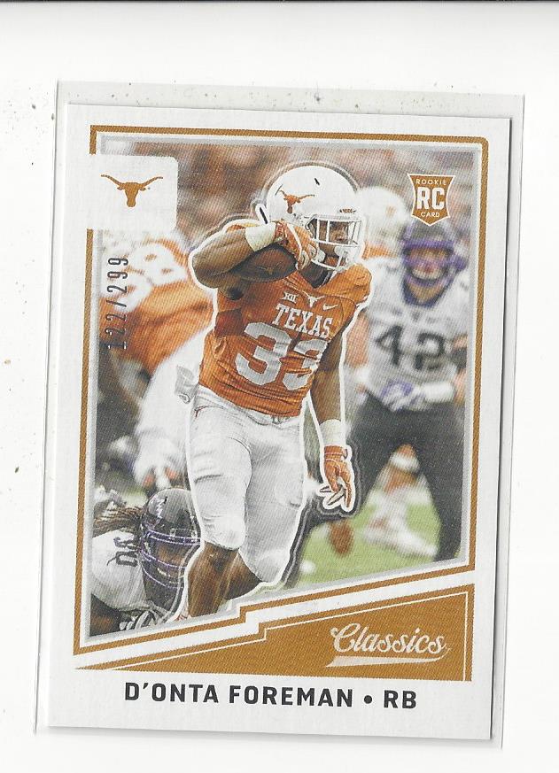 2017 Classics Red Back #232 D'Onta Foreman