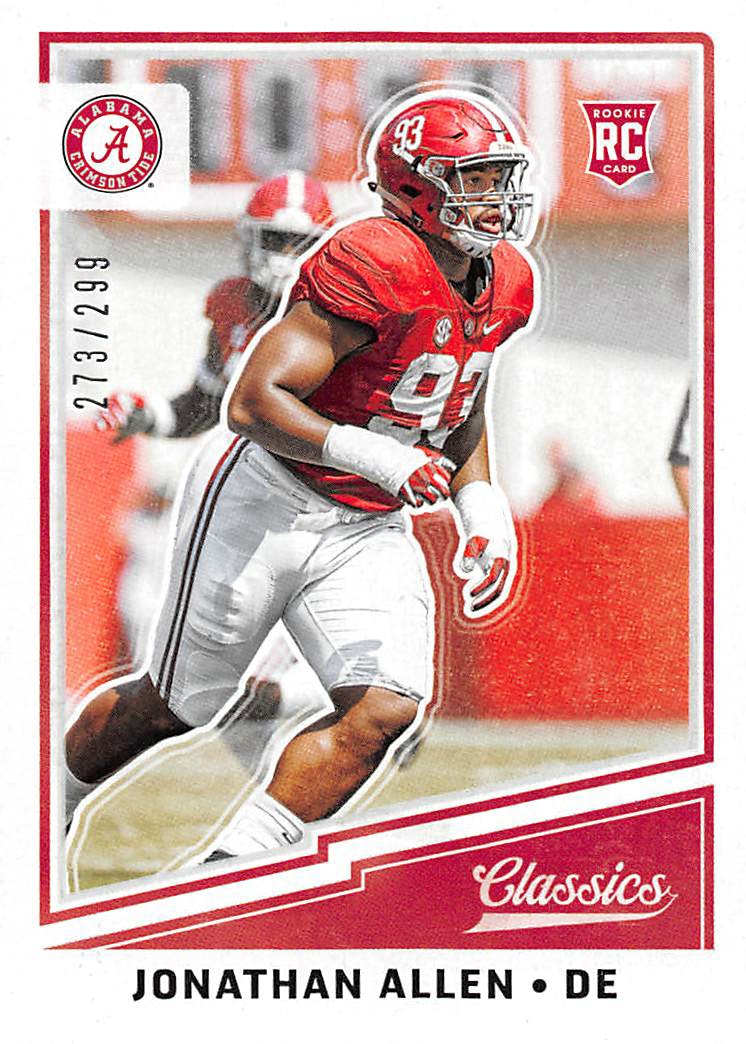 2017 Classics Red Back #250 Jonathan Allen
