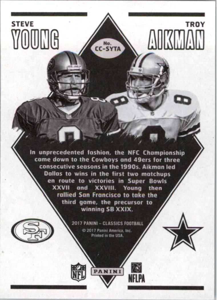 2017 Classics Classic Clashes #18 Steve Young/Troy Aikman back image