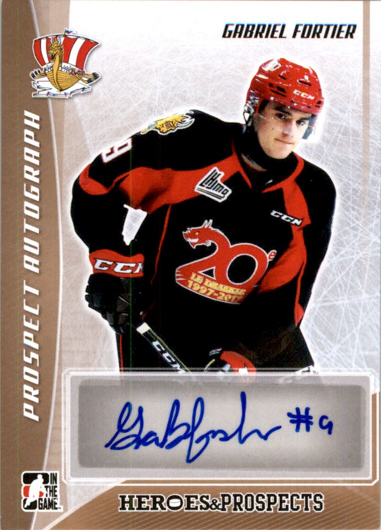 2016-17 ITG Heroes and Prospects Prospect Autographs #PAGF1 Gabriel Fortier