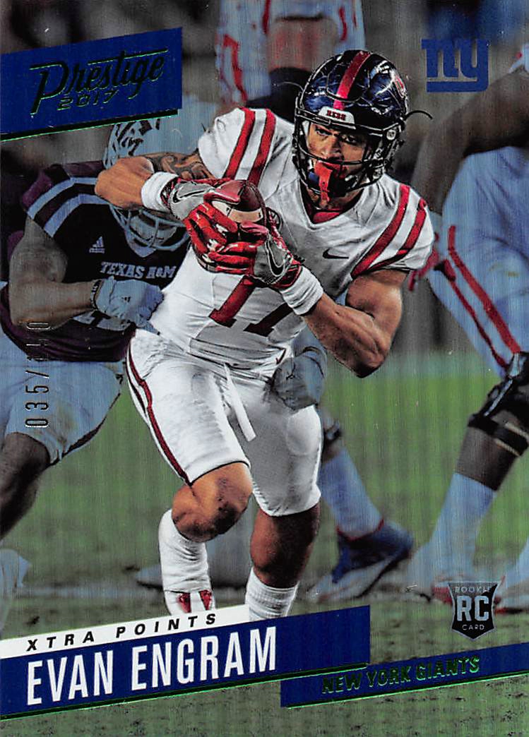 2017 Prestige Xtra Points Green #218 Evan Engram