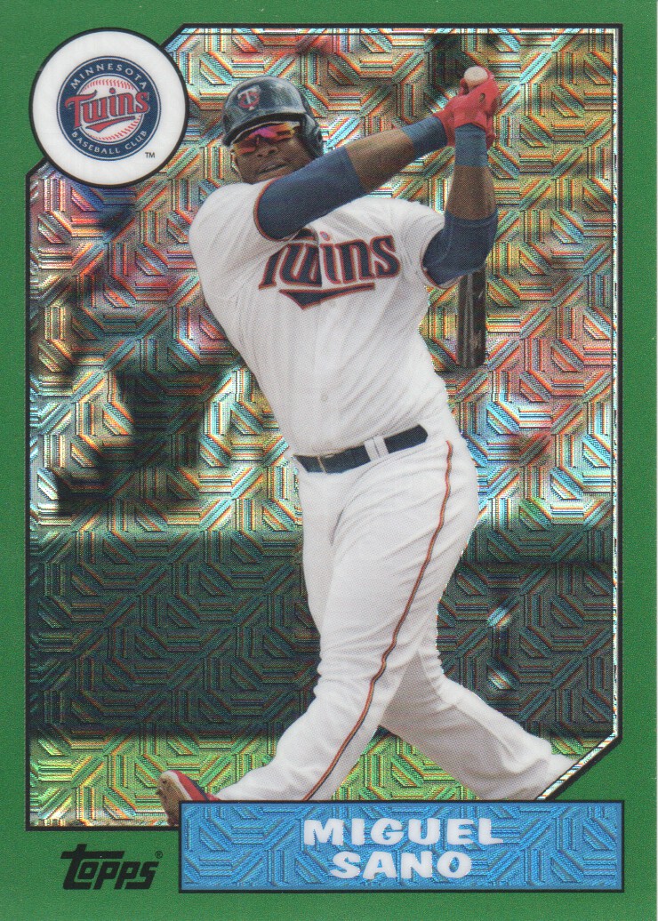 2017 Topps '87 Topps Silver Pack Chrome Green #87MSA Miguel Sano/175 S2