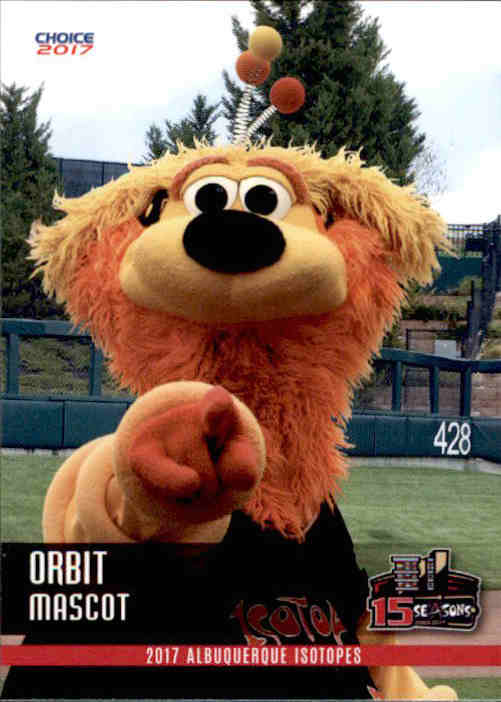 2017 Albuquerque Isotopes Choice 8 Mascot Orbit NM Baseball Card eBay