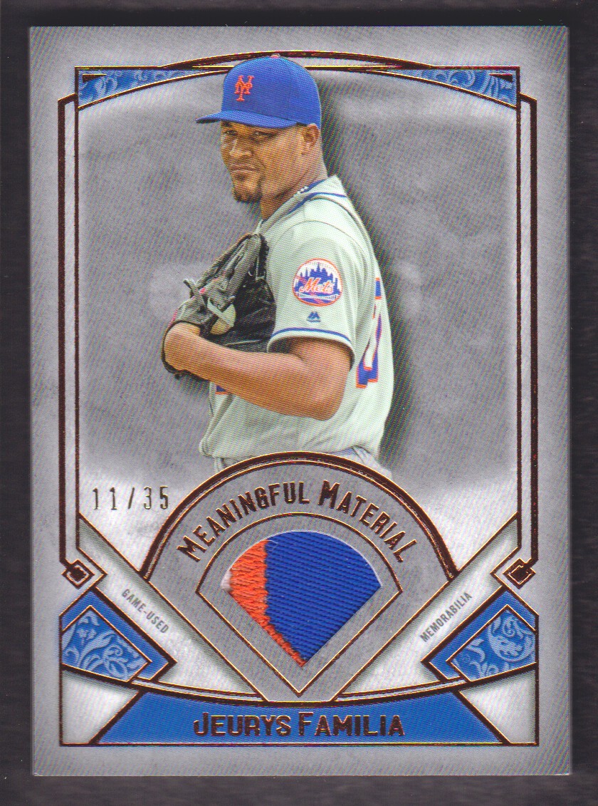 2017 Topps Museum Collection Meaningful Materials Relics Copper #MMJF Jeurys Familia