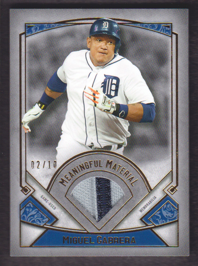 2017 Topps Museum Collection Meaningful Materials Relics Gold #MMMCA Miguel Cabrera