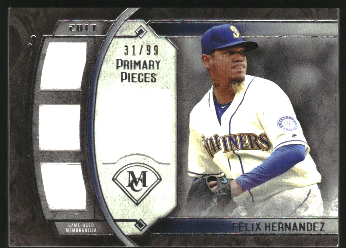 2017 Topps Museum Collection Primary Pieces Quad Relics #SPRFH Felix Hernandez