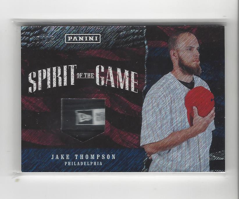 2017 Panini Father's Day Spirit of the Game Memorabilia Shimmer #17 Jake Thompson