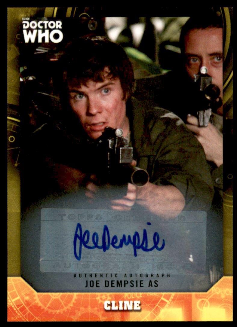 2017 Topps Doctor Who Signature Series Autographs Yellow #90 Joe Dempsie as Cline