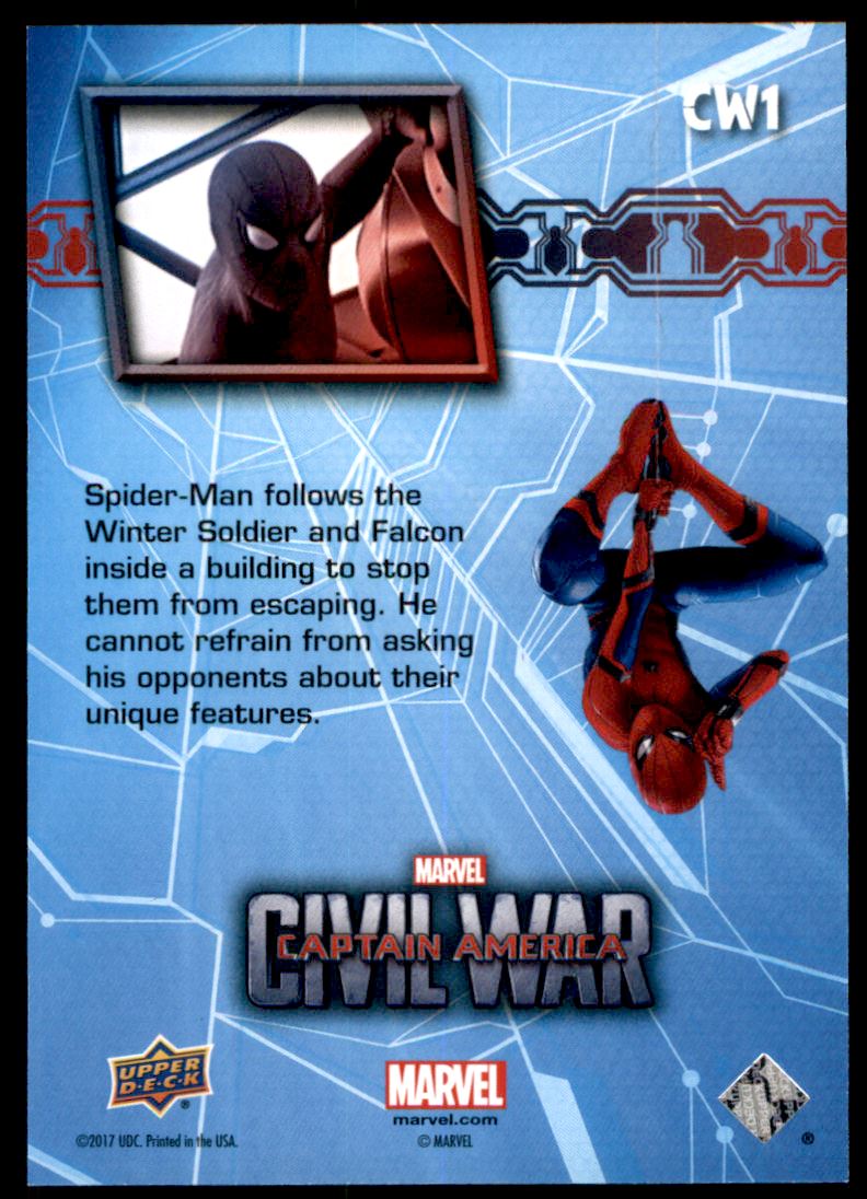 2017 Upper Deck Spider-Man Homecoming Civil War Images #CW1 Cut Off by Spidey
