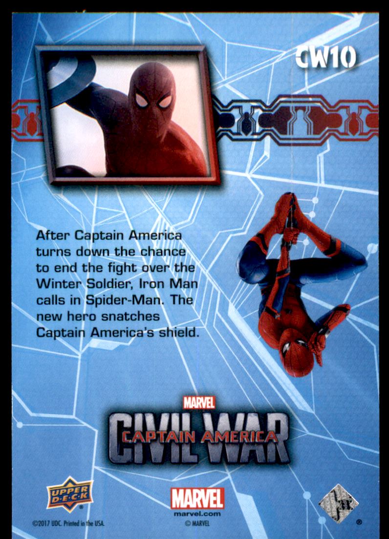 2017 Upper Deck Spider-Man Homecoming Civil War Images #CW10 Stealing the Shield back image