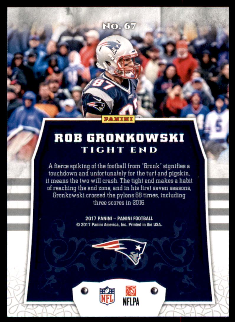 2017 Panini Shining Armor Rainbow Foil #67 Rob Gronkowski