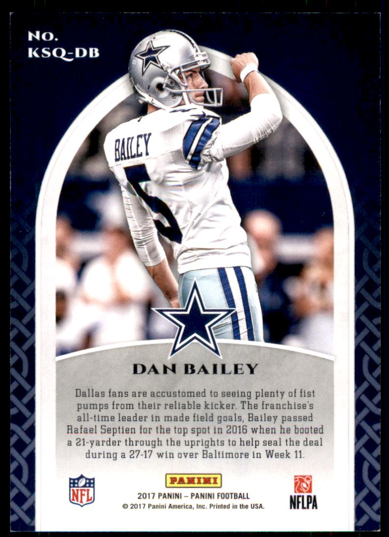 2017 Panini Kick Squad Green #1 Dan Bailey