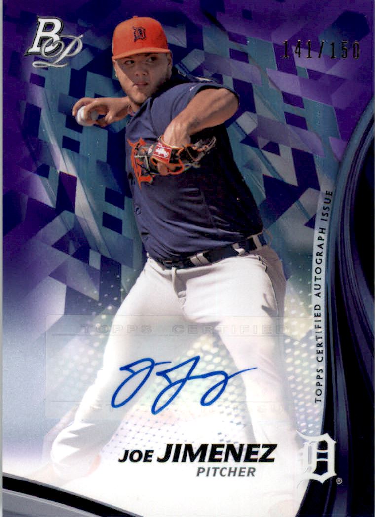 2017 Bowman Platinum Top Prospects Autographs Purple #TPJJ Joe Jimenez