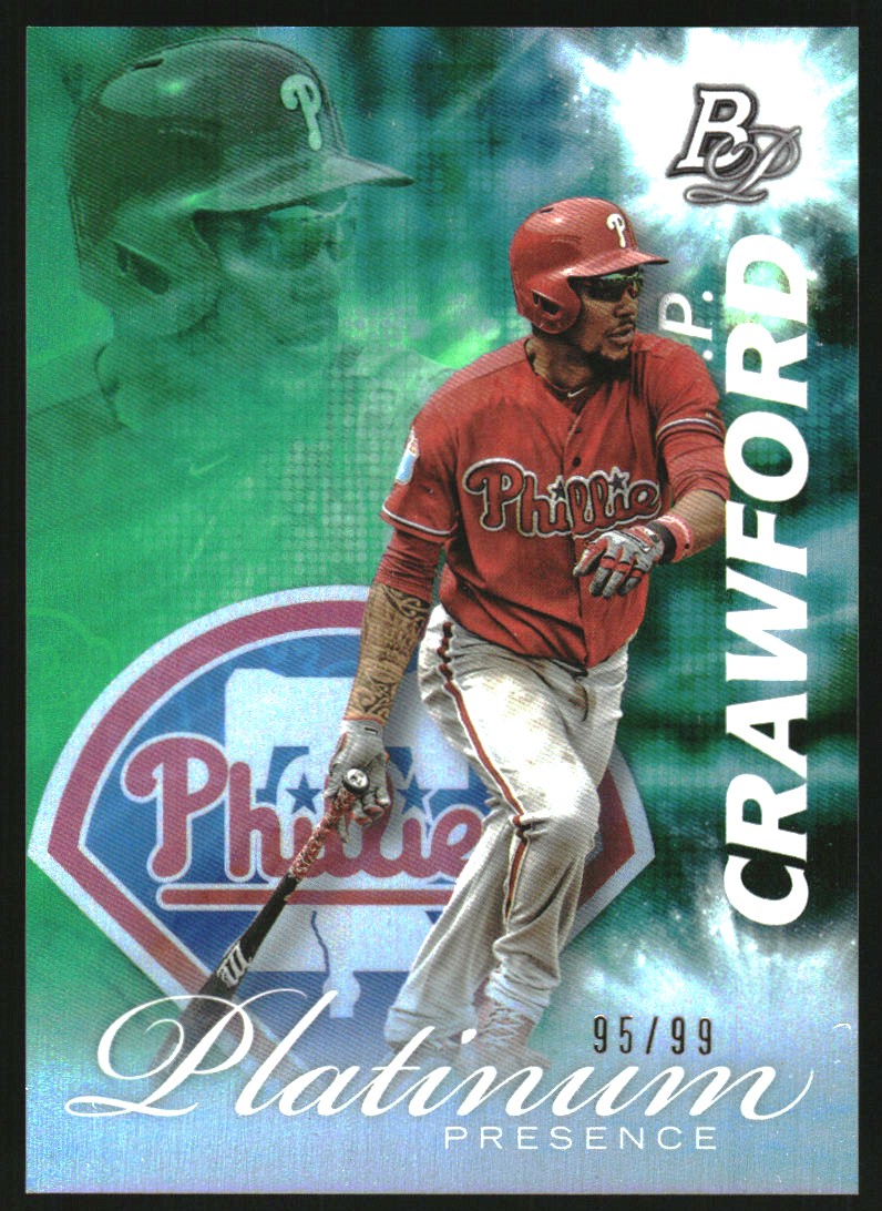 2017 Bowman Platinum Platinum Presence Green #PPJC J.P. Crawford