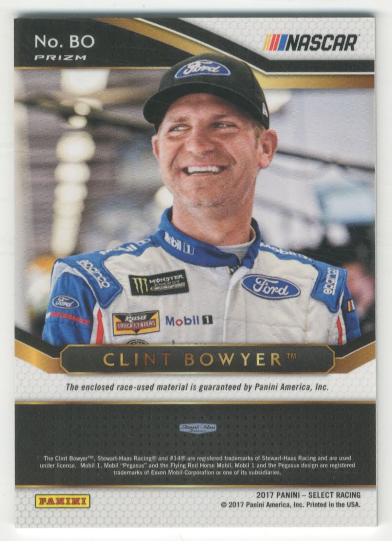 2017 Select Select Swatches #8 Clint Bowyer back image