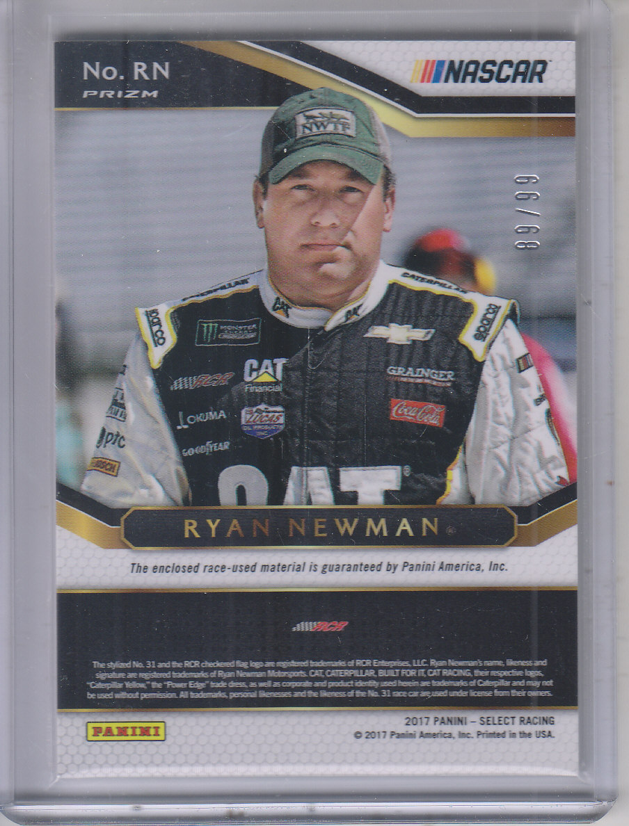 2017 Select Select Swatches Prizms Red #41 Ryan Newman/99 back image