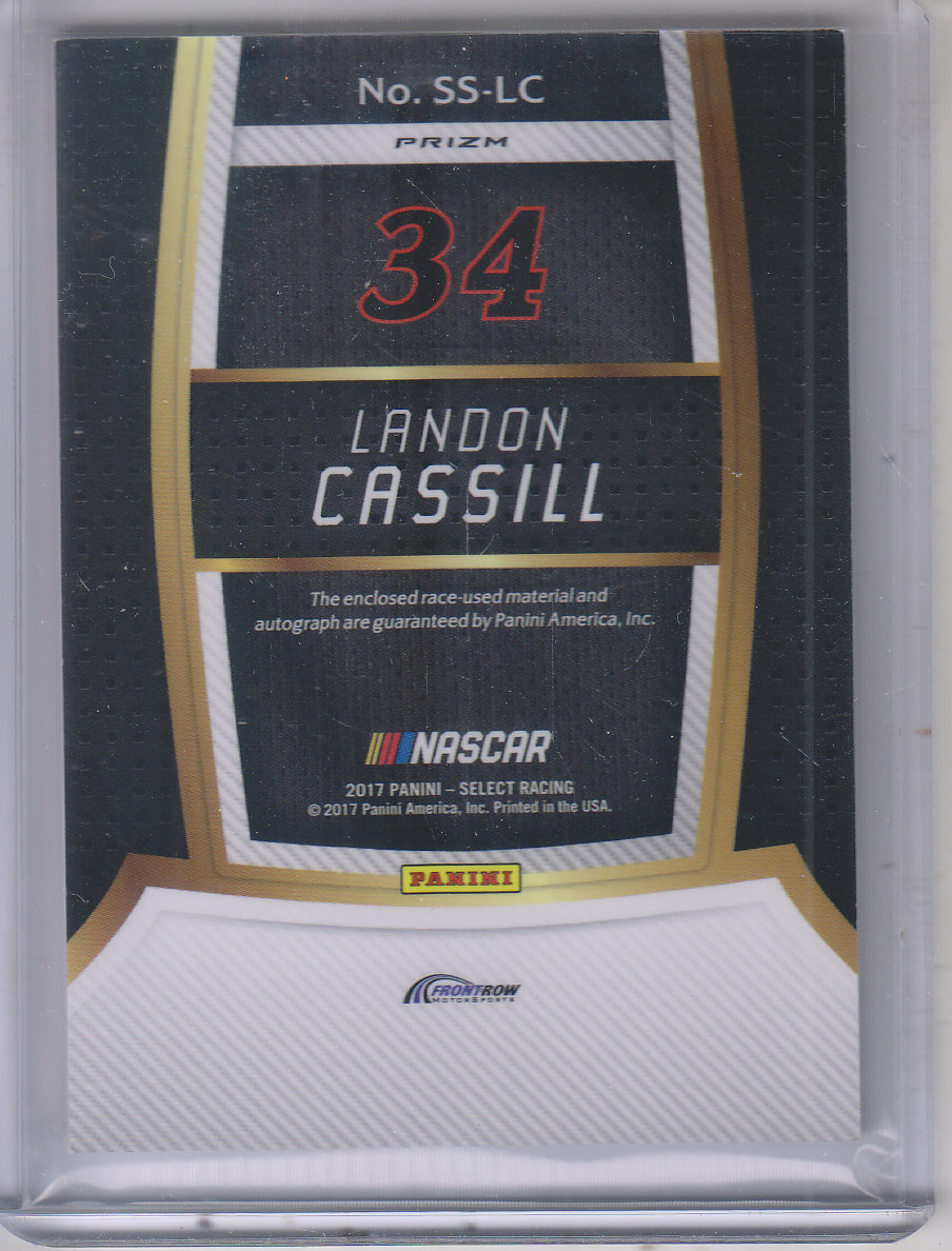 2017 Select Signature Swatches #31 Landon Cassill back image