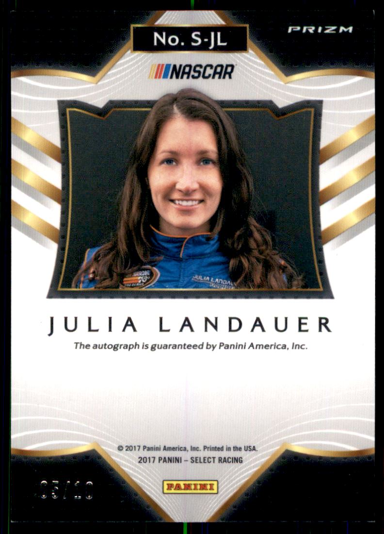 2017 Select Signatures Prizms Gold #22 Julia Landauer/10 back image