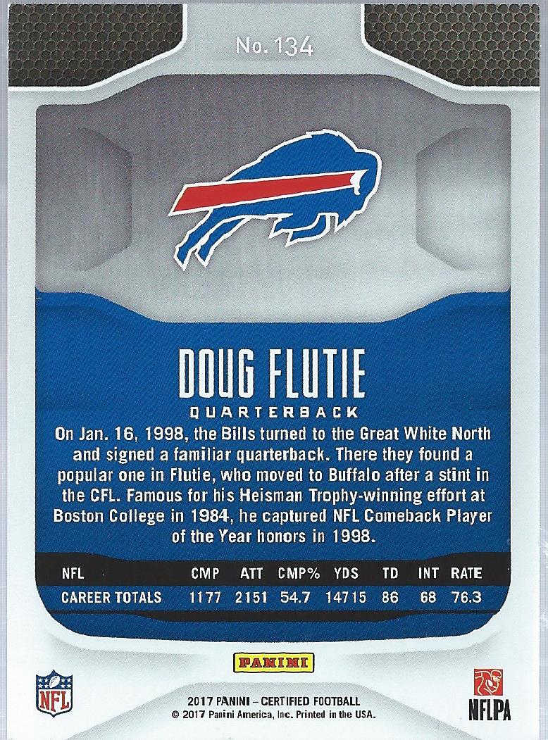 2017 Certified Mirror Silver #134 Doug Flutie IMM back image