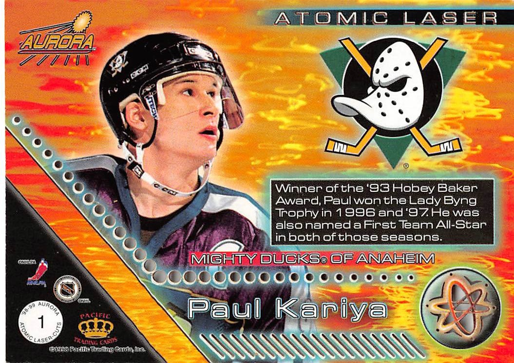 1998-99 Aurora Hockey Atomic Laser Cuts Insert Singles - You Choose - Bild 3 von 36
