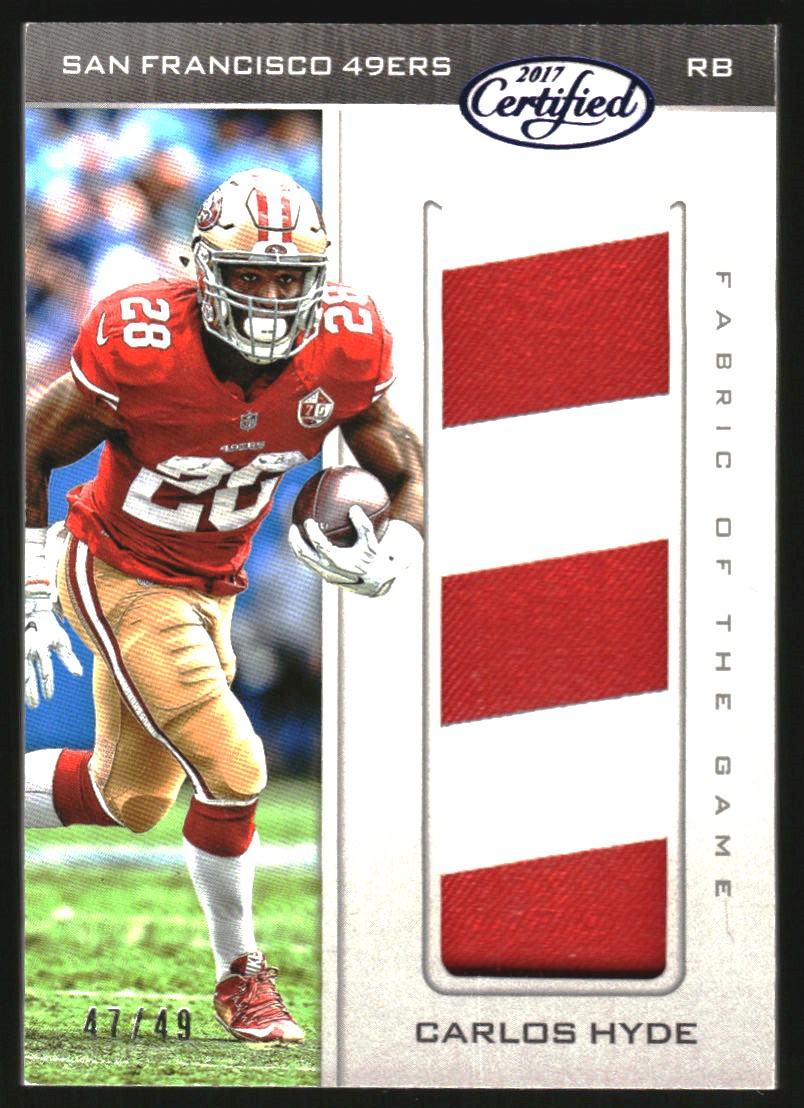 2017 Certified Fabric of the Game Prime #13 Carlos Hyde