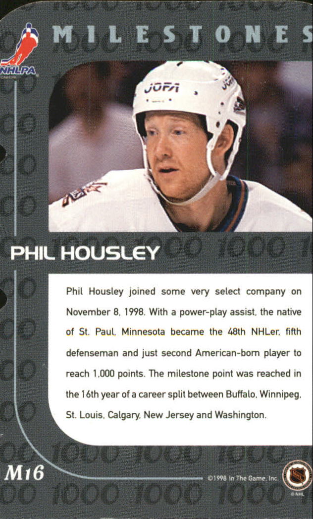 1998-99 Be A Player All-Star Milestones #M16 Phil Housley back image