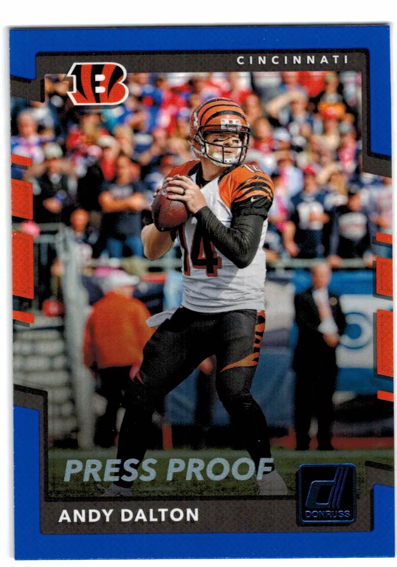 2017 Donruss Football JEREMY HILL Jersey Number - CINCINNATI BENGALS - #82