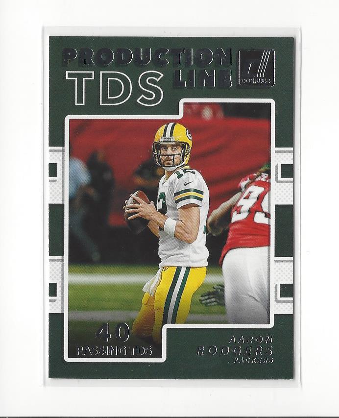 2017 Donruss Production Line Touchdowns #1 Aaron Rodgers