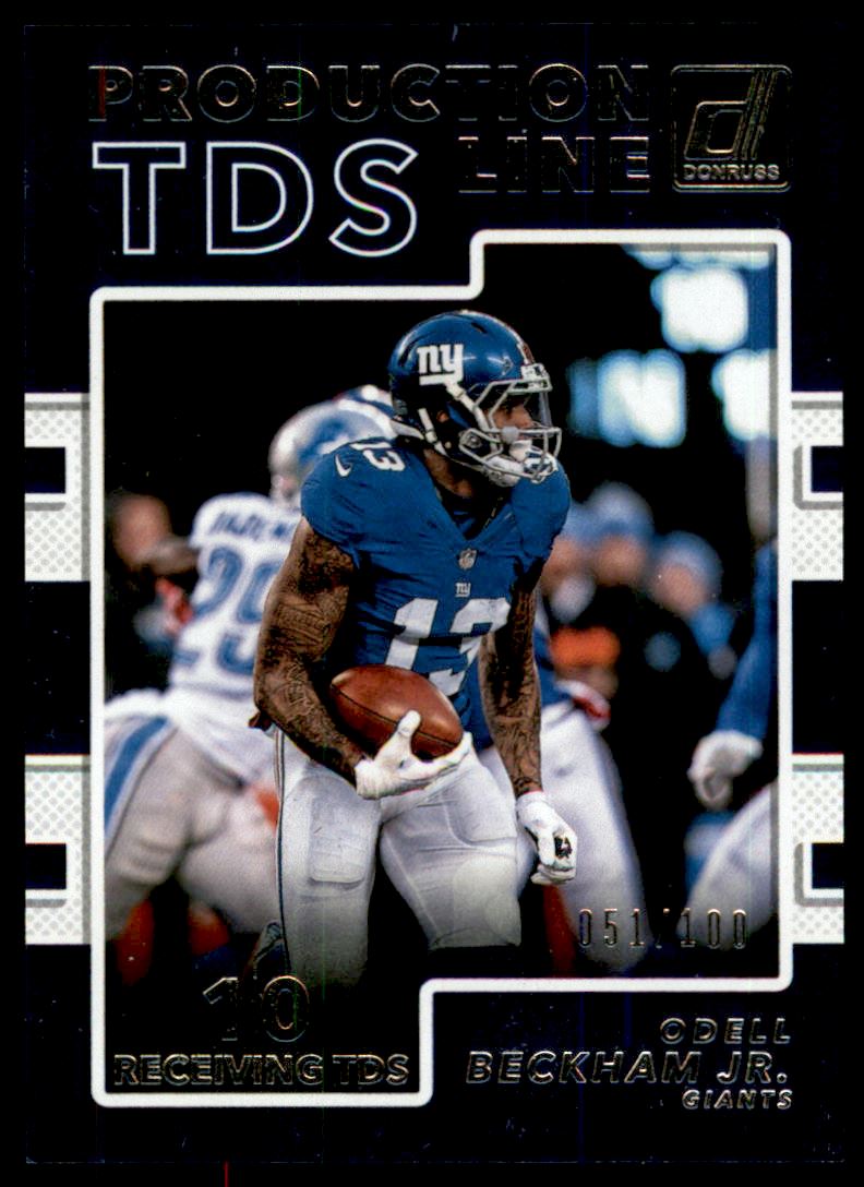 2017 Donruss Production Line Touchdowns Holo #15 Odell Beckham Jr.
