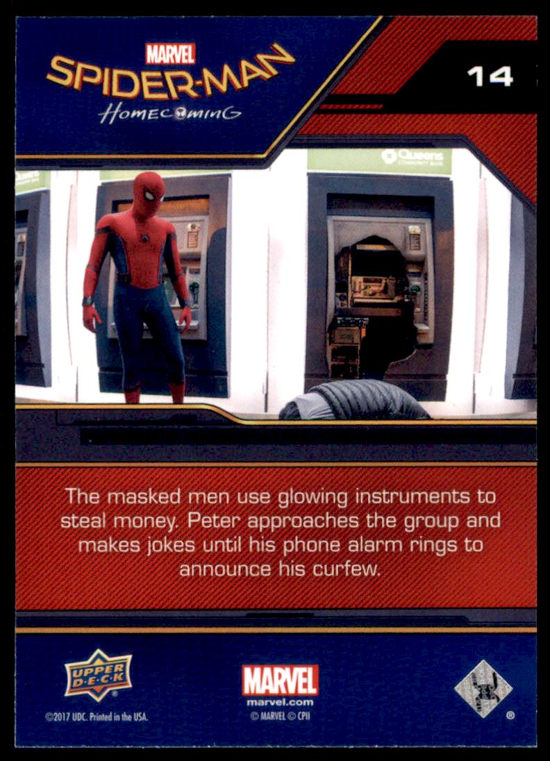 2017 Upper Deck Spider-Man Homecoming #14 Webhead Withdrawal Fee back image